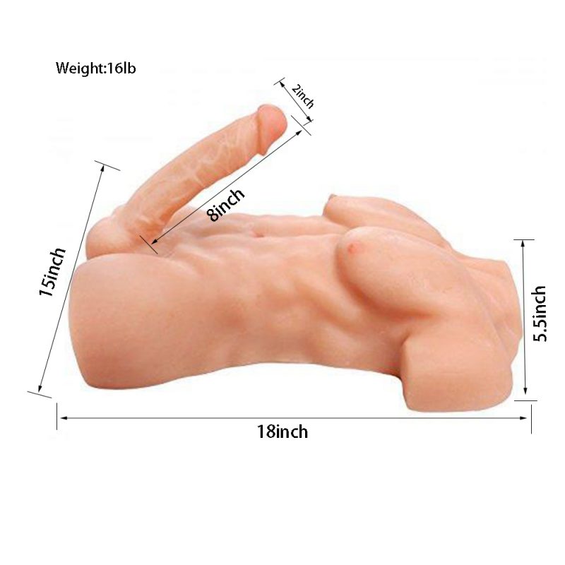 Sex Toys For Women 16 Lb Ultra Strong Male Torso Dildo -(John) 3