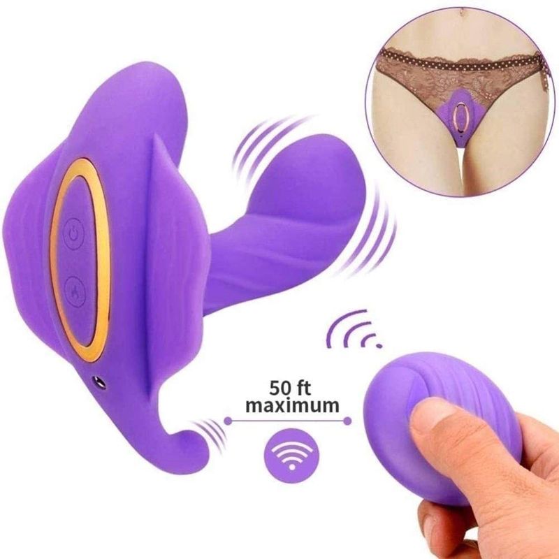 Sex Toys For Women Heating Wireless Remote Control 10 Powerful Vibration Modes Dual Motor Butterfly Vibrator 2