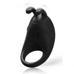 Best Cock Ring Black silicone cock ring clit stimulator 7