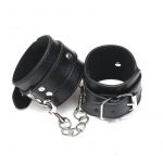 BDSM Cuffs Black Leather Wrist Cuffs Bdsm 9