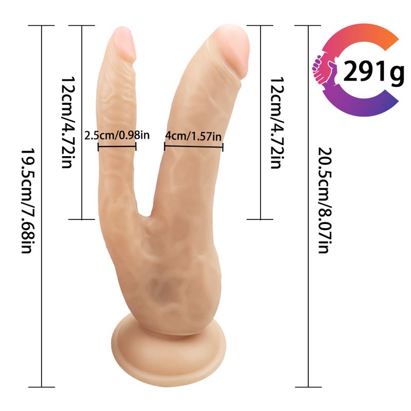 Best Dildo 7.5 Inch Double Headed Dildo With Suction 3