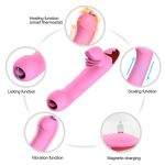 Best Vibrator Double Sided Silent Heating Tongue Clit Vibrator 9