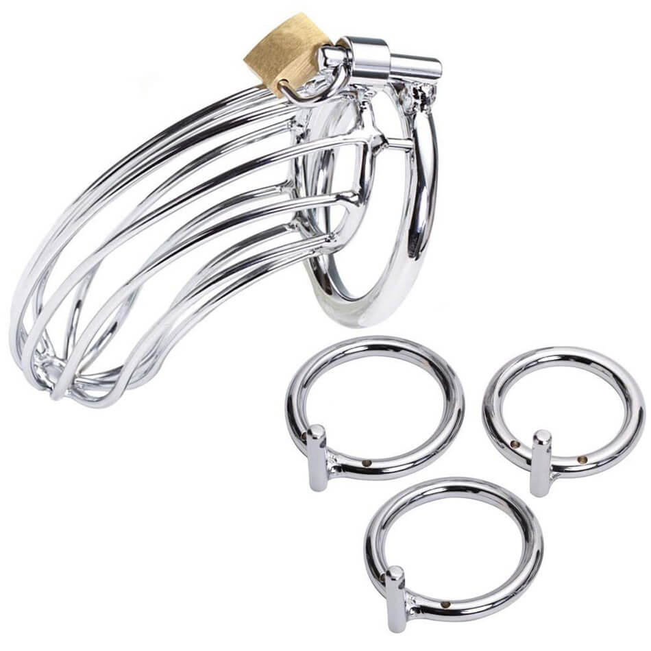 Bondage Sex Toys Portable BDSM Toys Stainless Steel Male Chastity Cage 17