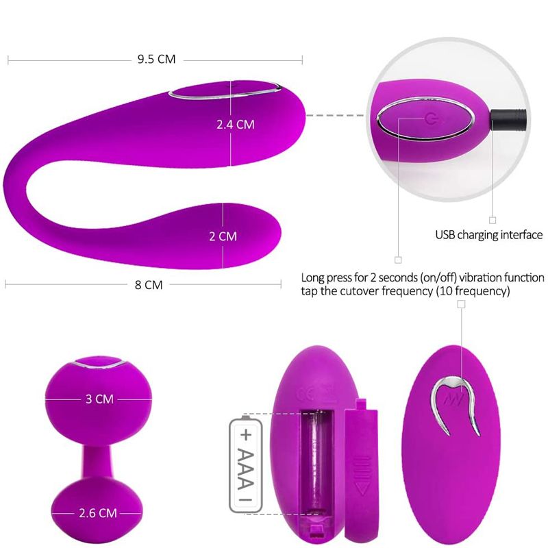 Best Vibrator Remote Silicone U Shaped Vibrator Sex Toy 5