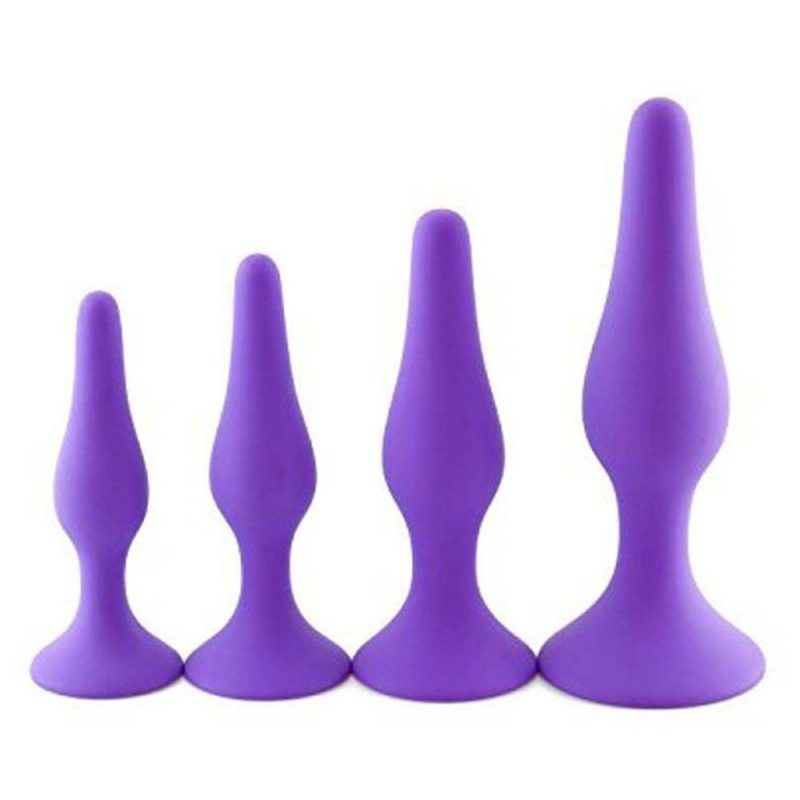 Anal Sex Toys 4 pcs Silicone Anal Plug Sex Toys for Anal Sex 4