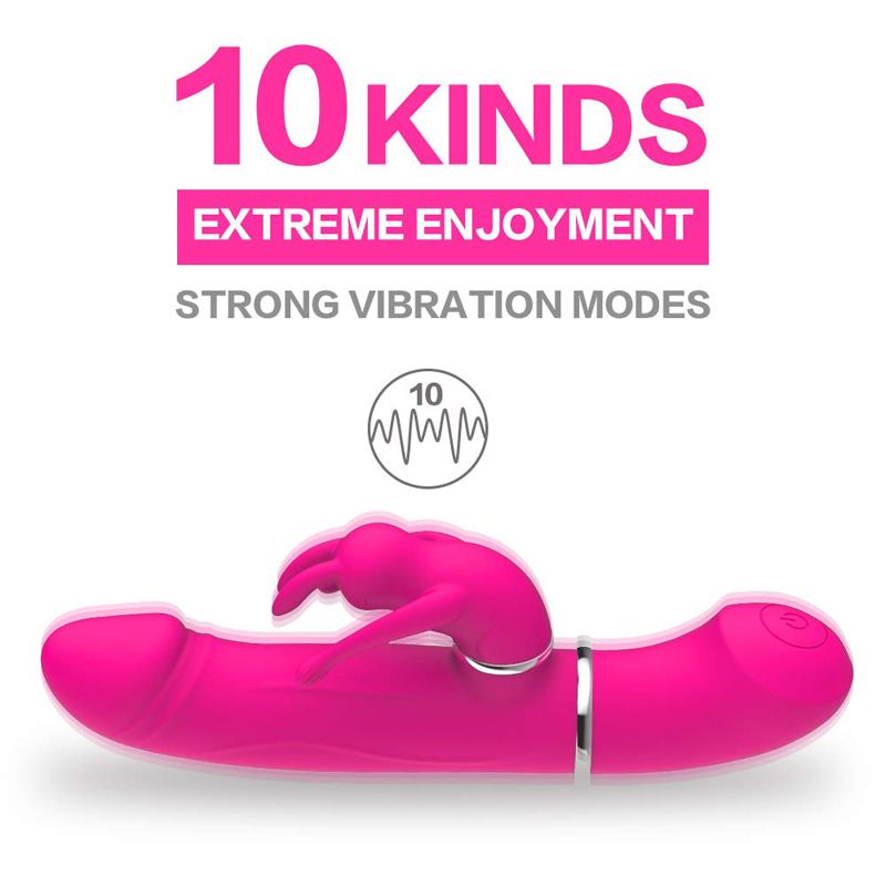 Best Vibrator Rabbit Vibrator With 10 Vibration Modes And Flexible Head 19