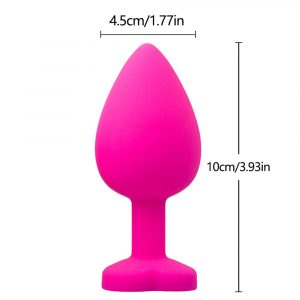 Anal Sex Toys 3.93″ Silicone Pink Anal Plug for Women 2