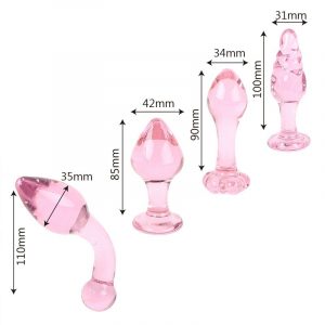 Anal Sex Toys 4 Pcs/Set Beginner Small Pink Anal Beads 2