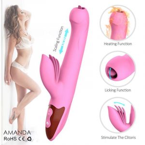 Best Vibrator Double Sided Silent Heating Tongue Clit Vibrator