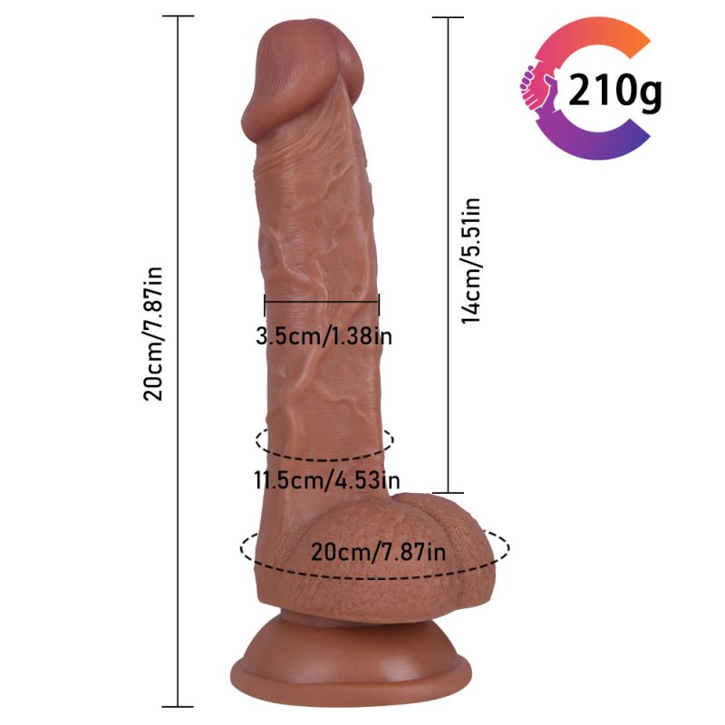 Best Dildo 7.87″ Hands-Free Small Silicone Dildo With Balls 3