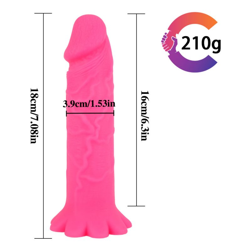 Anal Dildo 7.08″ Pink Small Silicone Dildo Anal Toy 3