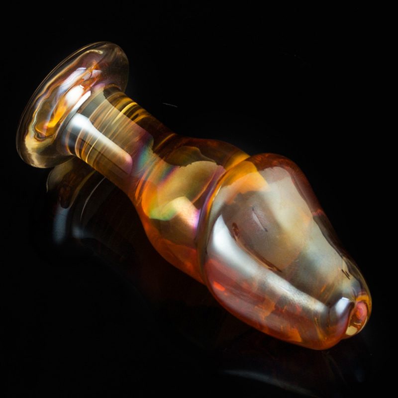 Anal Sex Toys 4.92″ Glass Butt Plug With Lifelike Glans 4