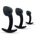Anal Sex Toys 3Pcs/Set Silicon Butt Plug With Curved Handle 5