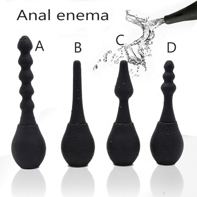 Anal Sex Toys 4Pcs\Set Anal Cleaner With Enema Ball 5