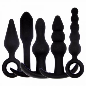 5 Pcs Silicon Butt Plug Set With Different Shapes