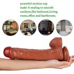 Large Dildo 11.81 ” Big Dildo With Realistic Testicles And Suction Cup 12