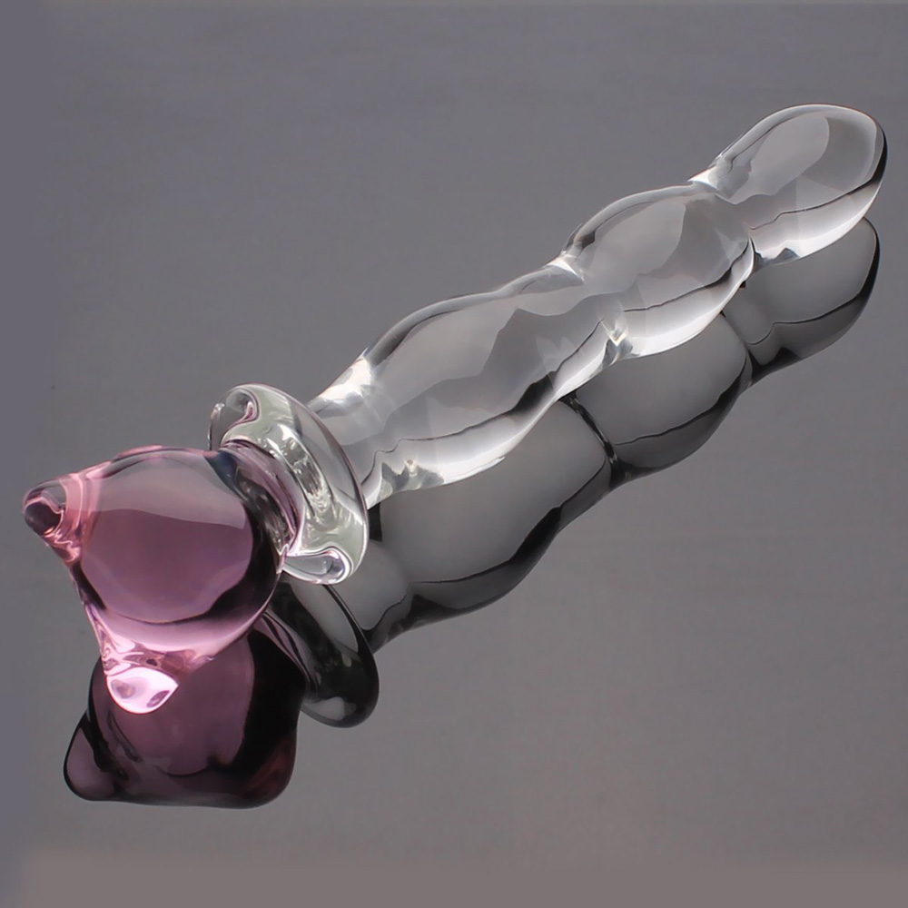 Anal Sex Toys 8.4 ” Cat Shape Crystal Glass Butt Plug 12
