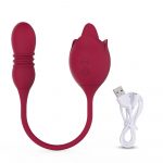 Sex Toys For Women 10 Tongue Licking And 10 Stretching Modes Rose Vibrator 9