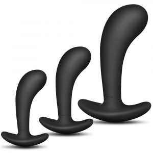 Anal Sex Toys 3Pcs/Set Silicone Butt Plug With Flared Base
