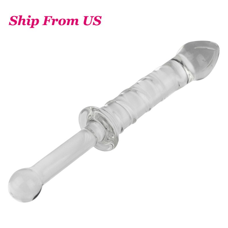 Anal Sex Toys 9.44 ” Smooth Glass Butt Plug With Handle 5