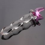 Anal Sex Toys 8.4 ” Moon Shape Crystal Glass Butt Plug 9