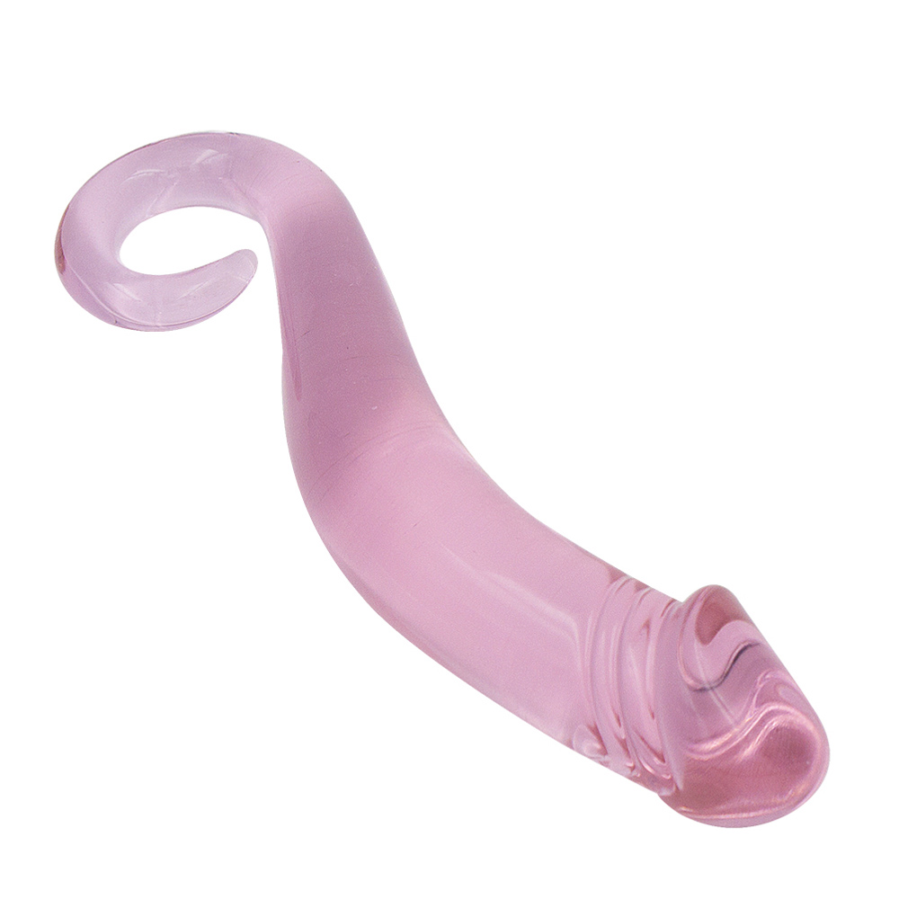 Anal Sex Toys 7.28 ” Smooth Crystal Glass Butt Plug 10