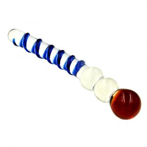 Anal Sex Toys 7.36 ” Glass Butt Plug With Realistic Glans 10