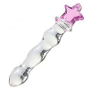 Anal Sex Toys 8.4 ” Star Shape Crystal Glass Butt Plug