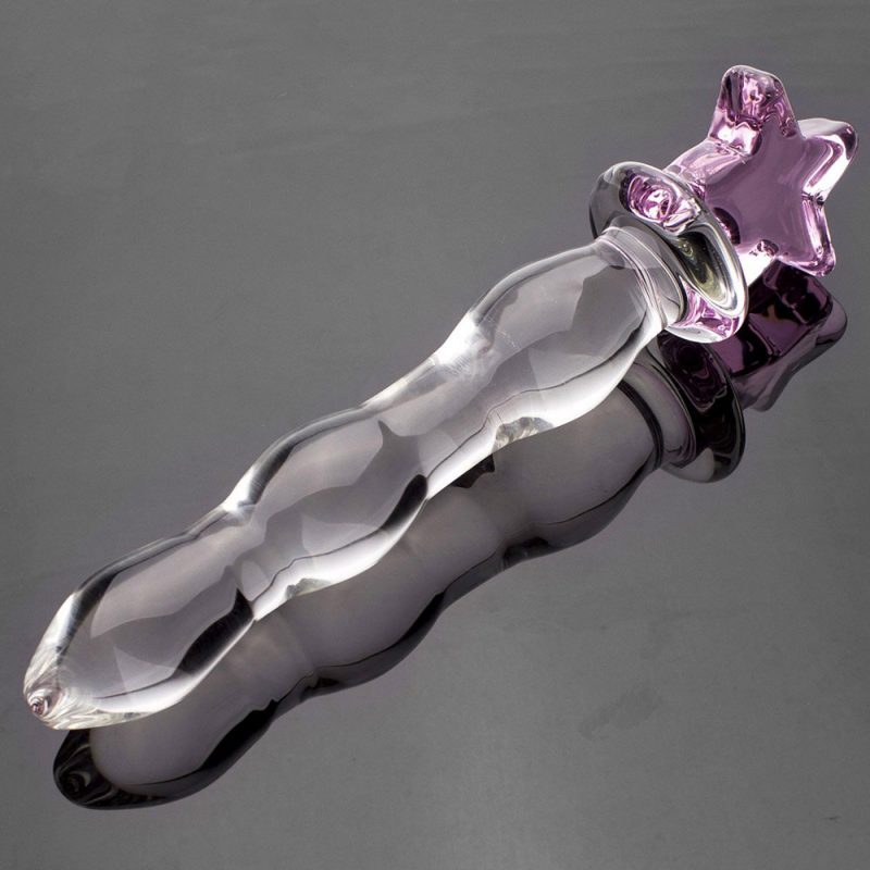 Anal Sex Toys 8.4 ” Star Shape Crystal Glass Butt Plug 4