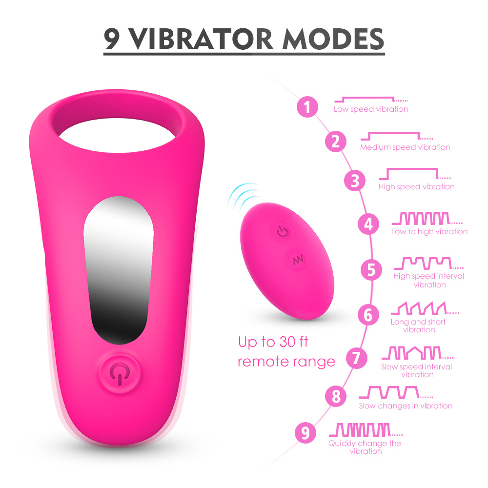 Best Cock Ring 10 Vibration Modes Portable Wearable Remote Controll Cock Ring Vibrator 15