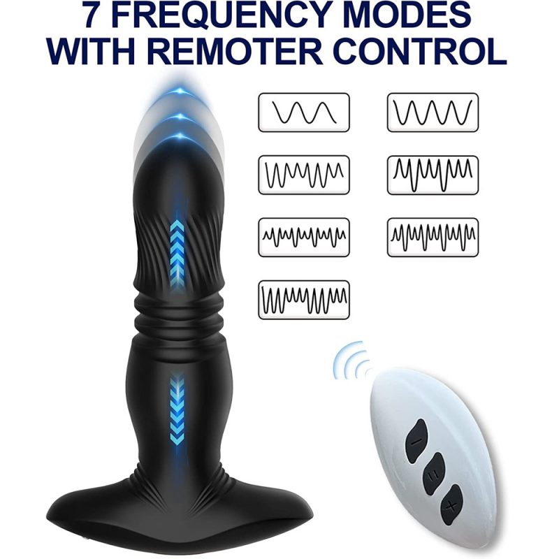 Anal Vibrators Wireless Remote Control 7 Thrusting & Vibrating Modes Silicone Anal Vibrator 6