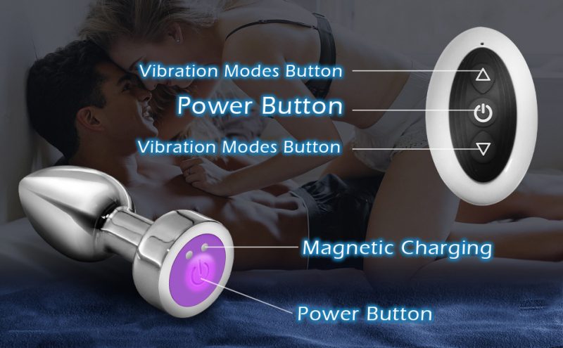Anal Vibrators Wireless Remote Control 7 Vibration Modes Stainless Steel Anal Vibrator 6