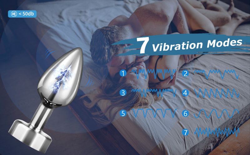 Anal Vibrators Wireless Remote Control 7 Vibration Modes Stainless Steel Anal Vibrator 3